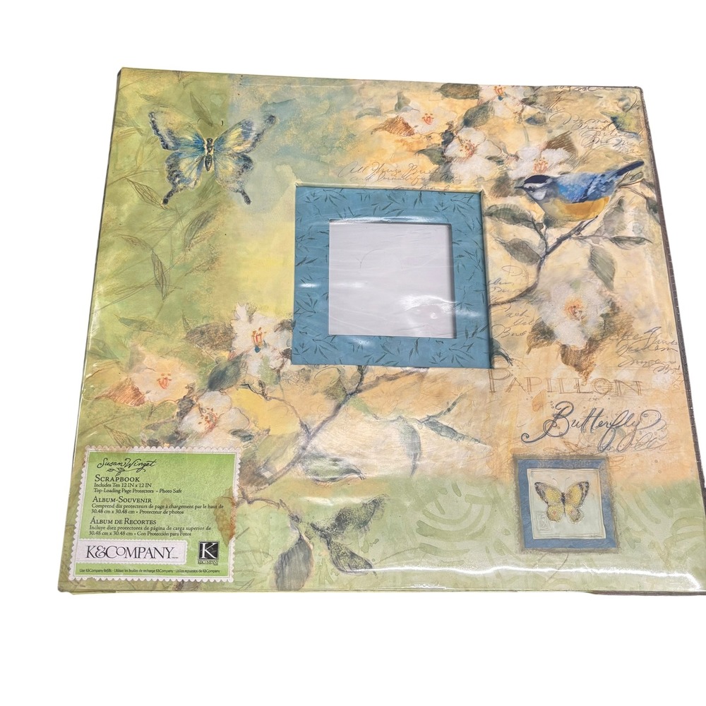 K&Company Susan Winget Botanical Scrapbook 12x12 Butterfly Bird Floral 30-615212